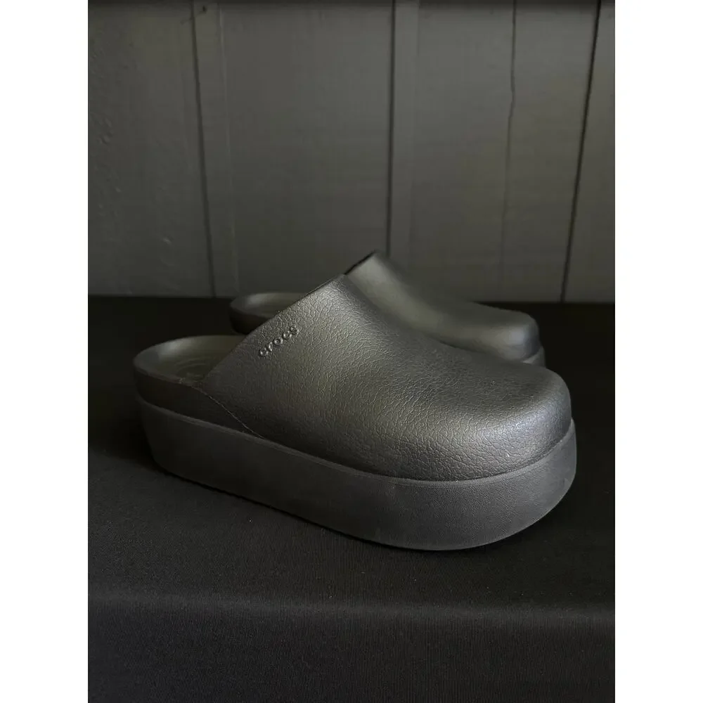 Crocs Dylan Platform Clog Slip On Black Mules Shoes Size 10 - Picture 3 of 16